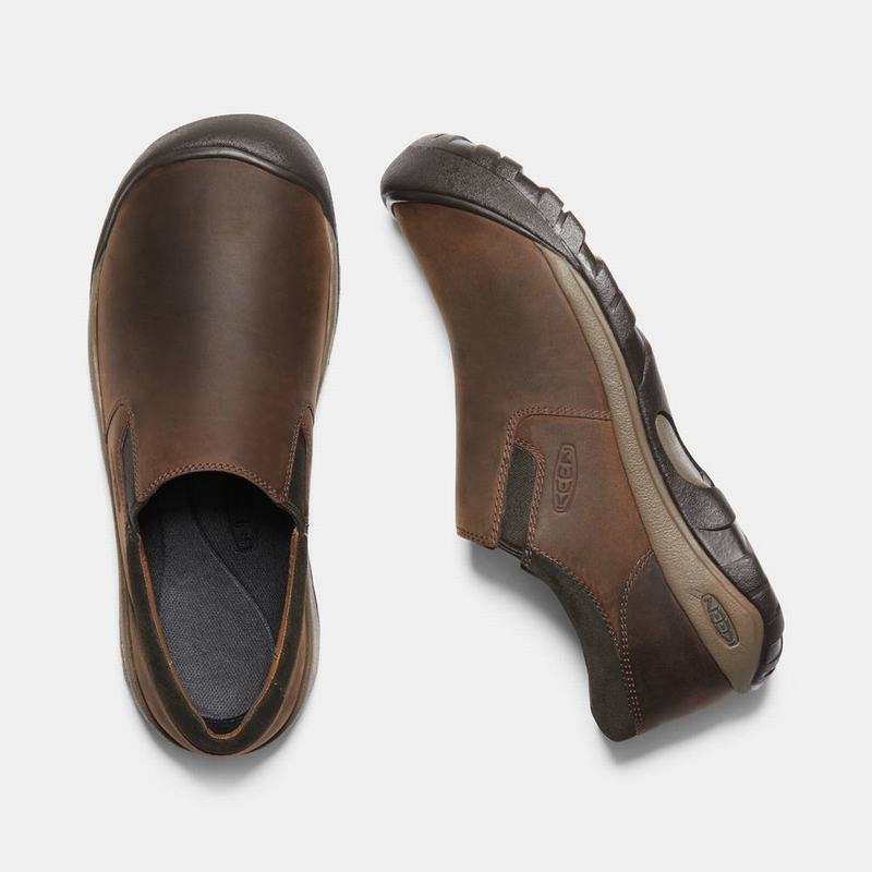 Keen Austin Casual Waterproof Mens Slip On Shoes Brown Stockists NZ (3087-LGWRJ)